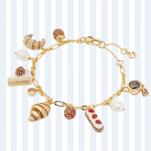 Kate Spade NWT charm bracelet - Patisserie bakery RARE - Picture 1 of 8
